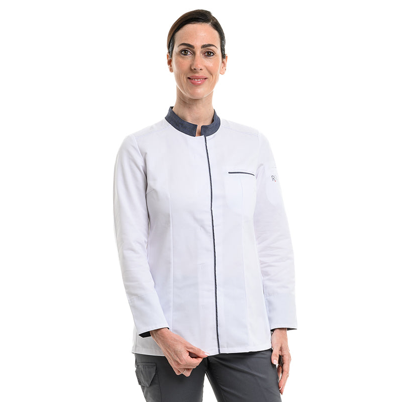 hop Robur Elbax women's chef jacket tailor-made for busy kitchen demands