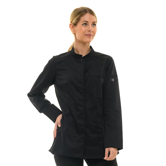 Comfortable and functional white Greta chef jacket by Robur for women