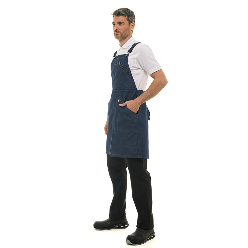 Comfort meets functionality in Lafont's cross-back apron with zip pocket