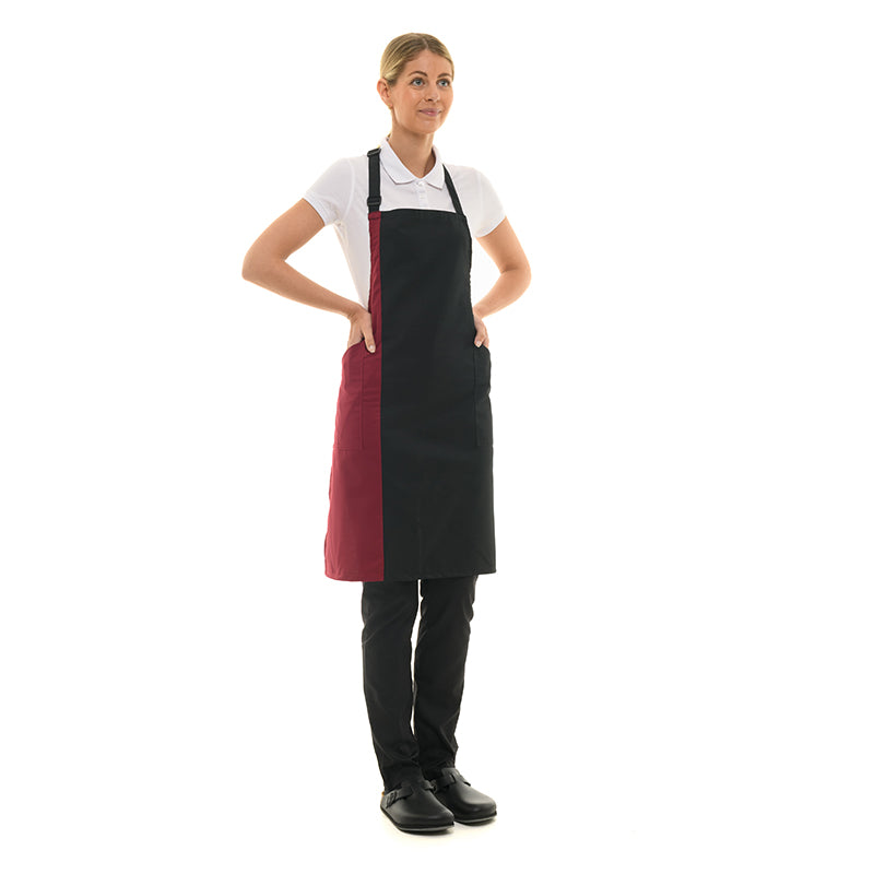 Functional Elegance: Manelli Bib Apron with Contrasting Colors