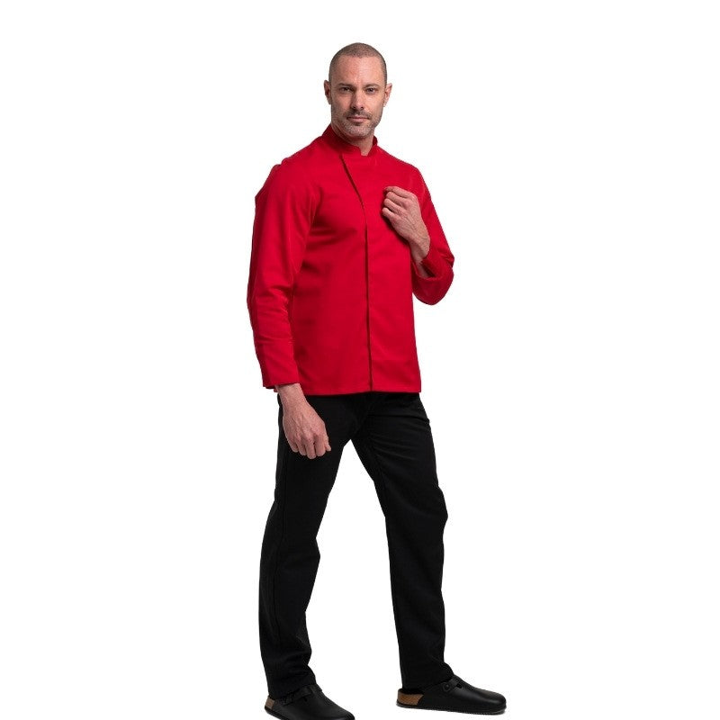 Red Long-Sleeve Texas Kitchen Jacket by Manelli