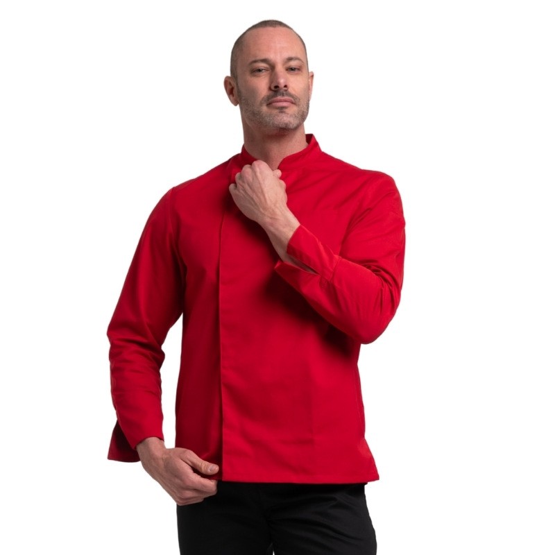 Red Long-Sleeve Texas Kitchen Jacket by Manelli