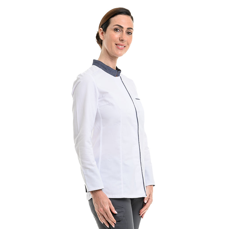 Discover Robur's Elbax chef jacket for women combining sleek design with functionality