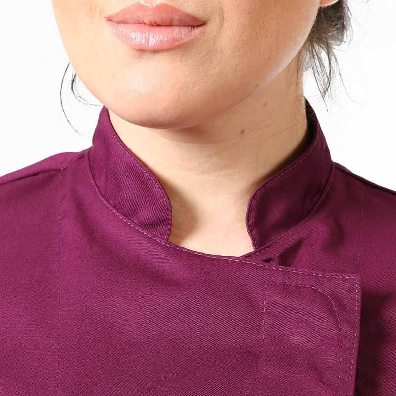 Women's Plum Short Sleeve Kitchen Coat - MANELLI