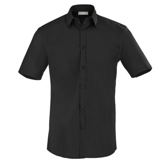 Men's Short Sleeve Cappuccino Black Service Shirt - LAFONT SERVICE