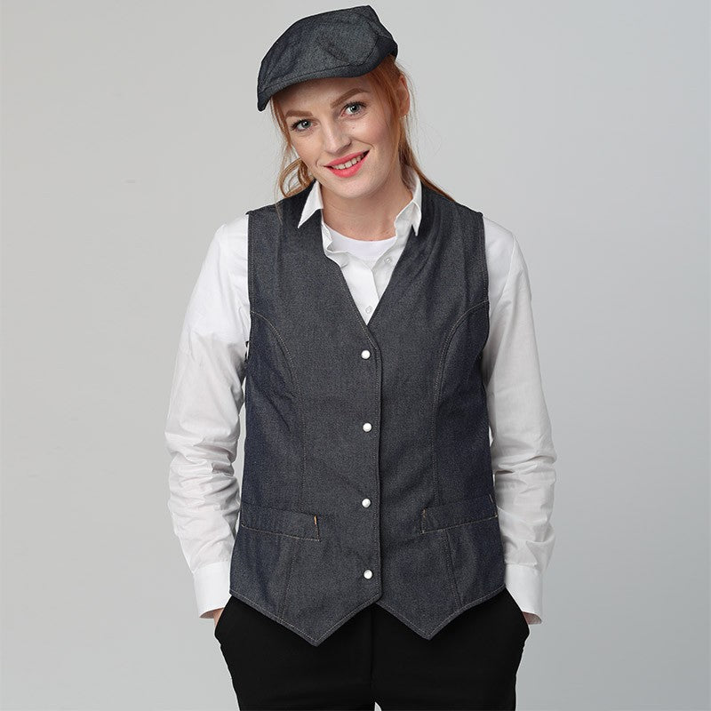 Women's denim service vest - MANELLI