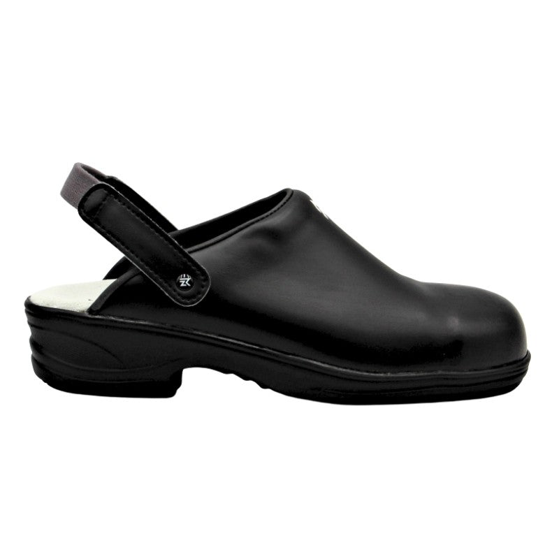 Bjiornson Black Comfortable Leather Clogs - NORDWAYS