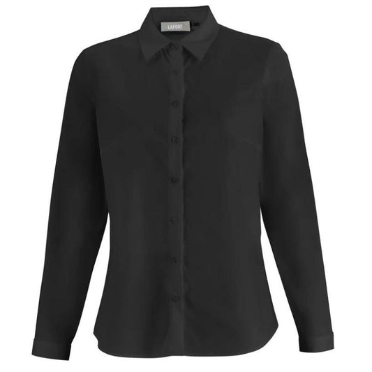 Women's Long Sleeve Service Blouse Chenin Black - LAFONT SERVICE