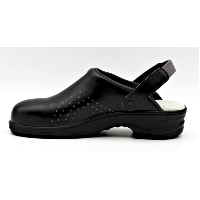 Bjiornson Black Comfortable Leather Clogs - NORDWAYS