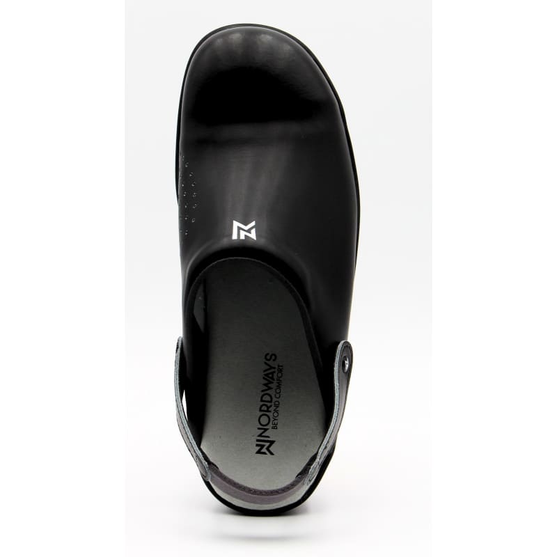 Bjiornson Black Comfortable Leather Clogs - NORDWAYS