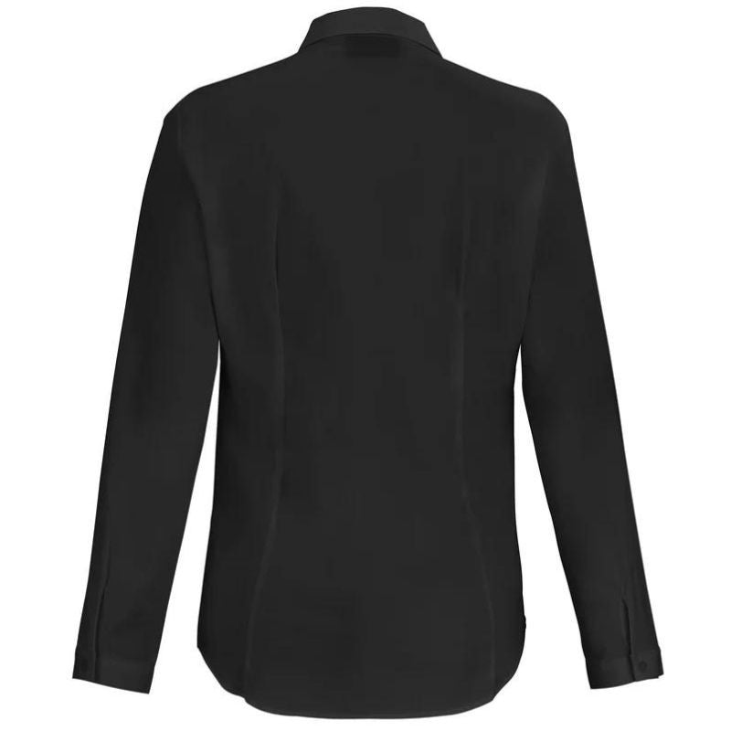 Women's Long Sleeve Service Blouse Chenin Black - LAFONT SERVICE