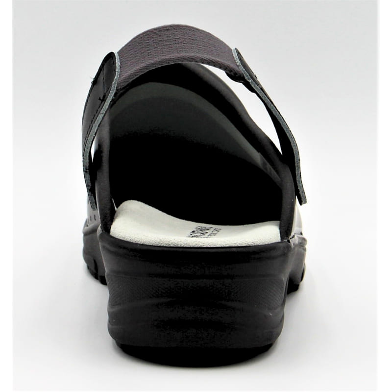 Bjiornson Black Comfortable Leather Clogs - NORDWAYS