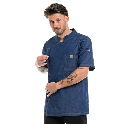 Lafont - Cuisine BIEVRE Short Sleeve Denim Kitchen Coat - LAFONT