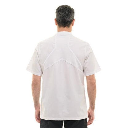 Lafont - Cuisine Men's Short Sleeve White Cooking Coat - LAFONT