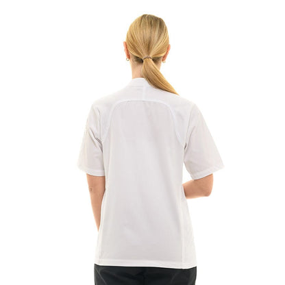 Lafont - Cuisine Women's Short Sleeve Pepper White Kitchen Coat - LAFONT CUISINE