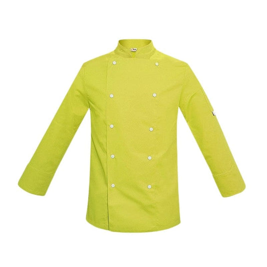 MANELLI Child's Chef's Jacket Lime Green White Buttons - MANELLI