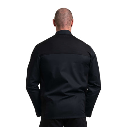 Manelli Men's Long Sleeve Black Chef's Coat - MANELLI