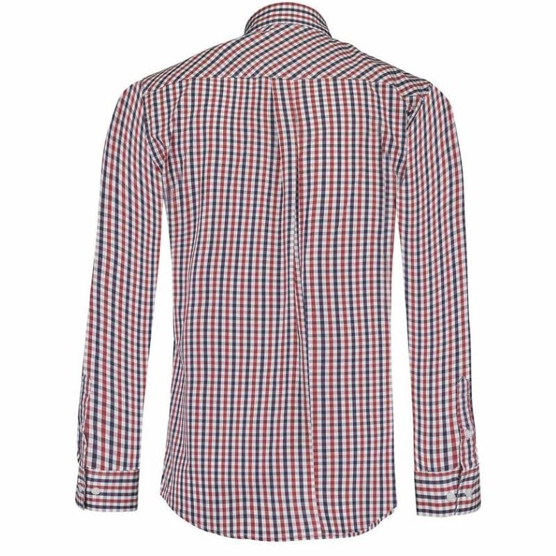 MANELLI Men's Service Shirt Vichy Blue White Red - LAFONT SERVICE