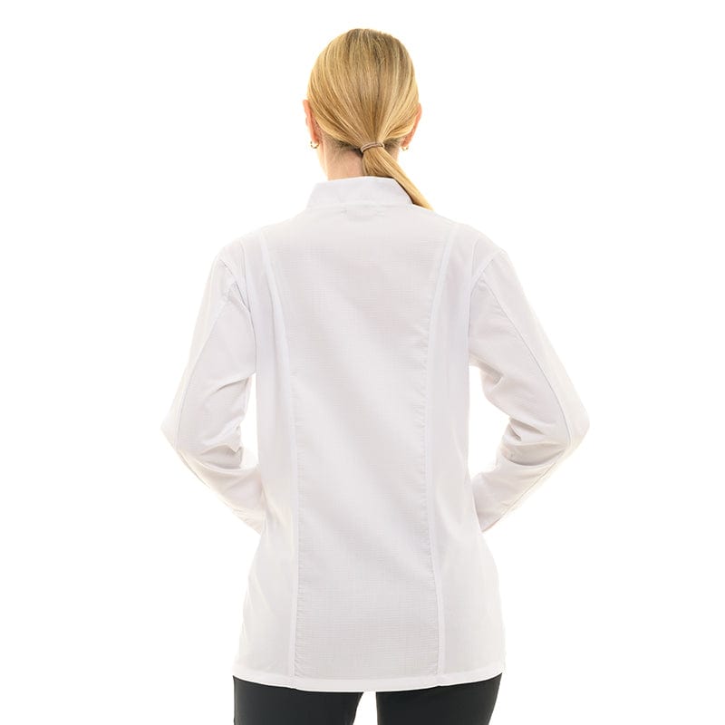 Manelli Women's White Long Sleeve Kitchen Coat  - MANELLI