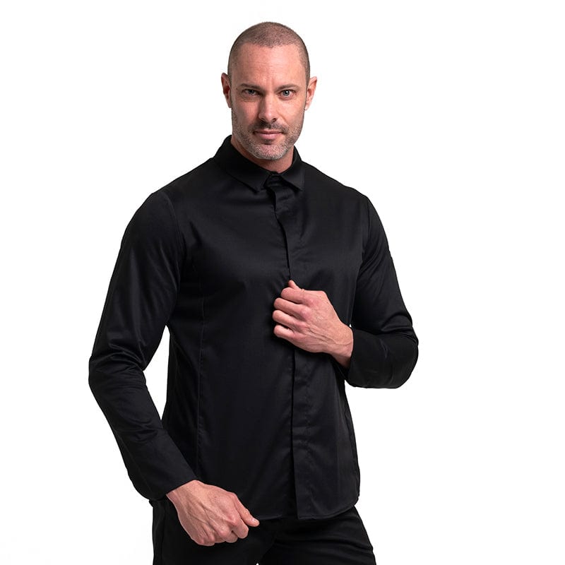 Robur Black Long Sleeve Kitchen Coat Figari - ROBUR