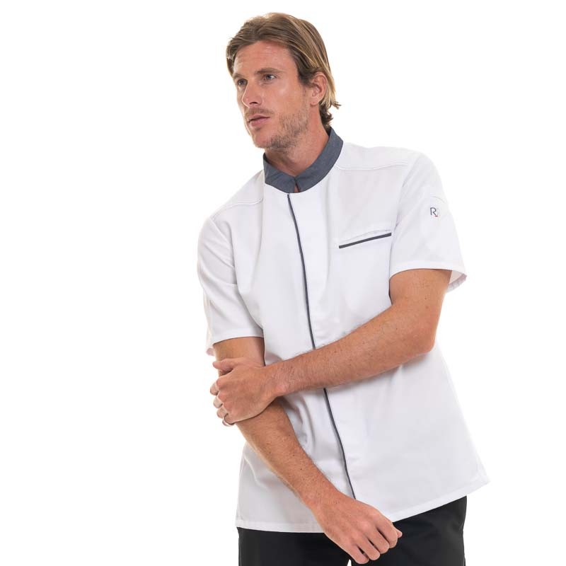 ABAX denim Short Sleeve kitchen Coat - ROBUR