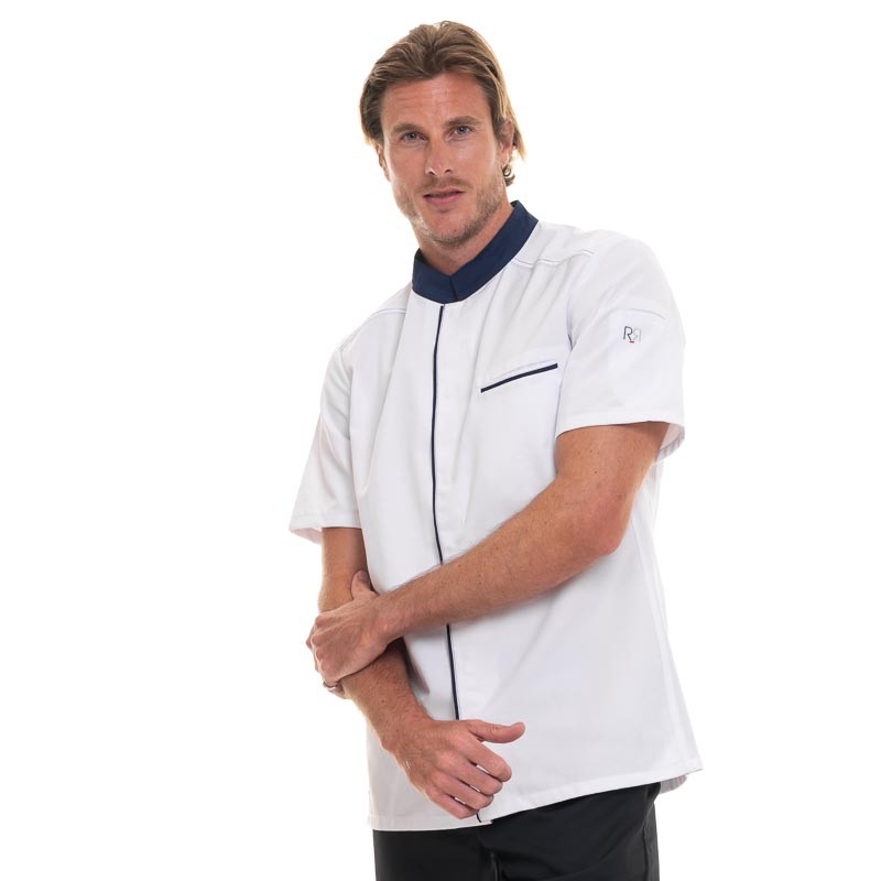 ABAX navy Short Sleeve Kitchen Coat - ROBUR