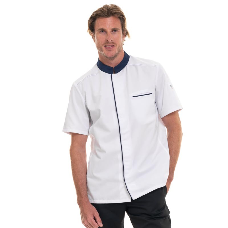 ABAX navy Short Sleeve Kitchen Coat - ROBUR