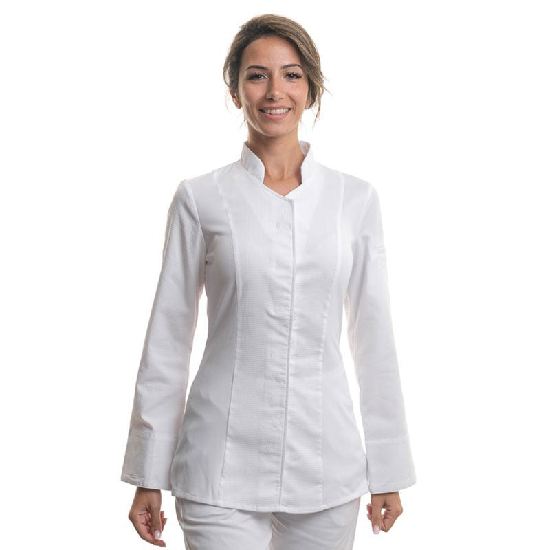 ABELLA Women's White Long Sleeve Kitchen Coat - ROBUR