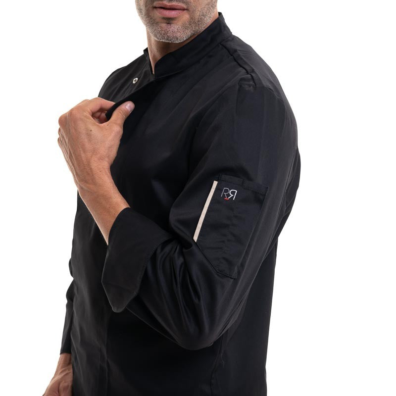 Black Chef Coat Long Sleeves NERO - ROBUR