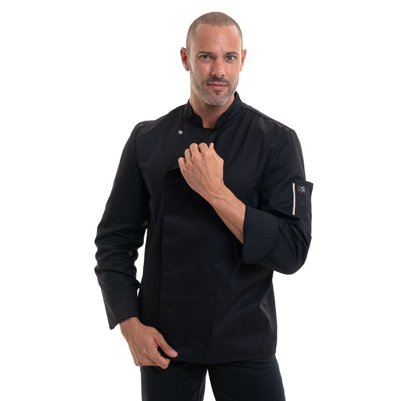 Black Chef Coat Long Sleeves NERO - ROBUR