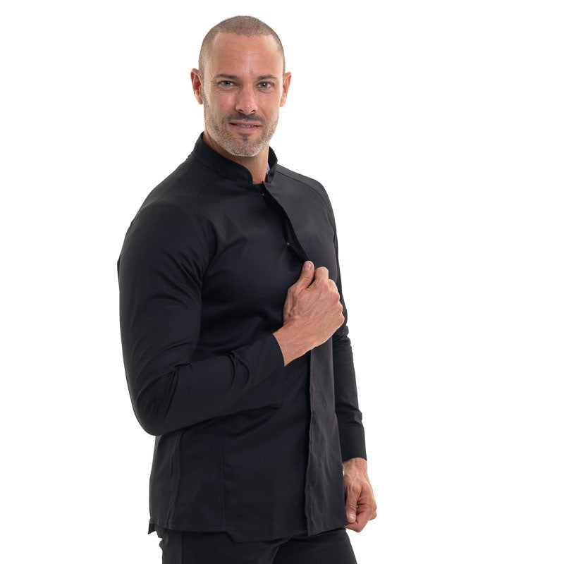 Black Long Sleeve Chef Coat Broto - ROBUR