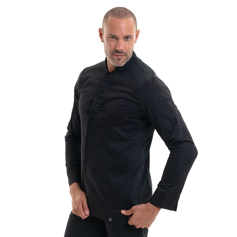 Black Long Sleeve Chef Coat Broto - ROBUR