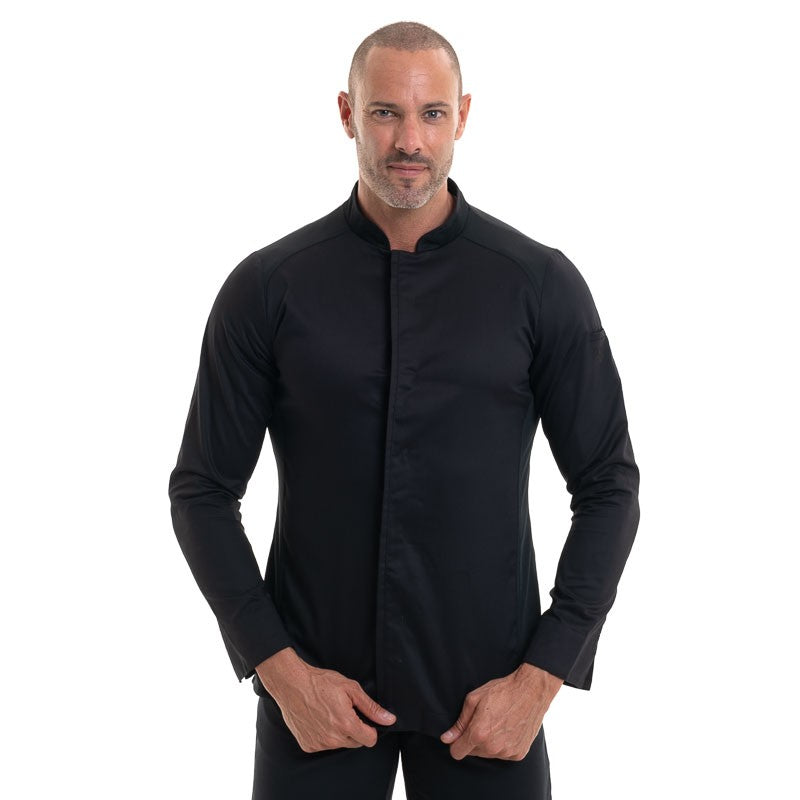 Black Long Sleeve Chef Coat Broto - ROBUR