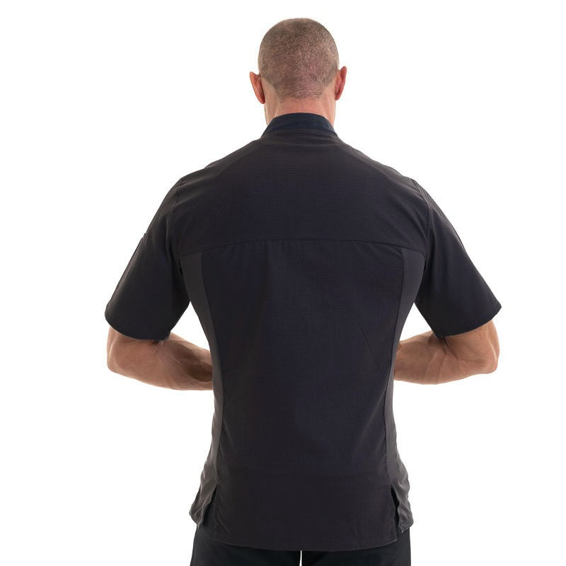 Black Short Sleeve Siaka breathable kitchen Coat - ROBUR