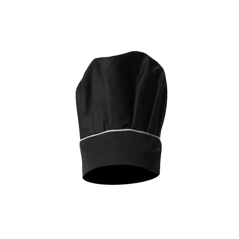 Black Toque with White Piping - MANELLI