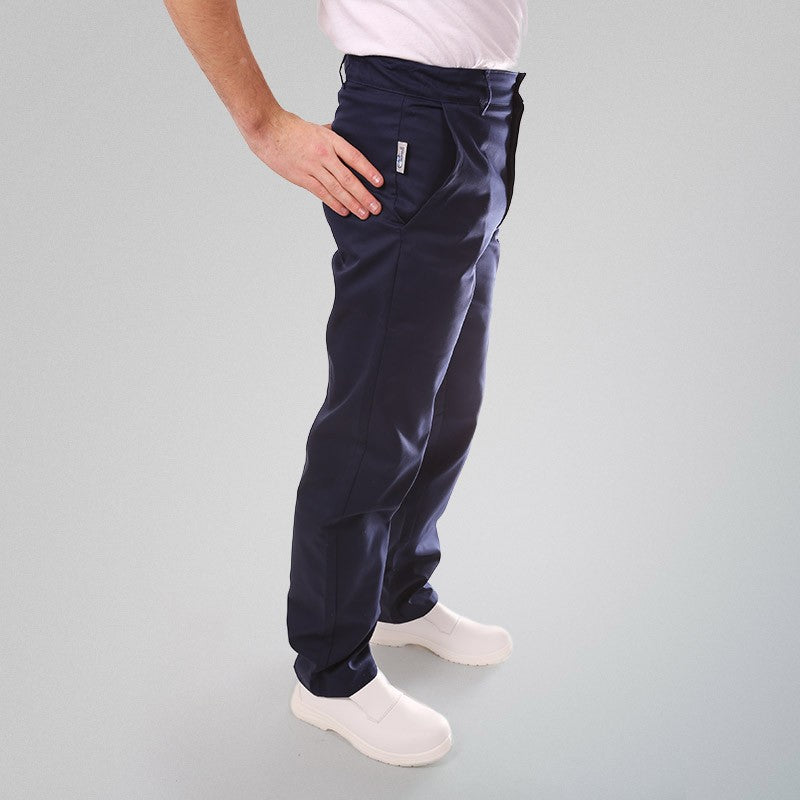 Blue 1-ply Kitchen Trousers - MANELLI