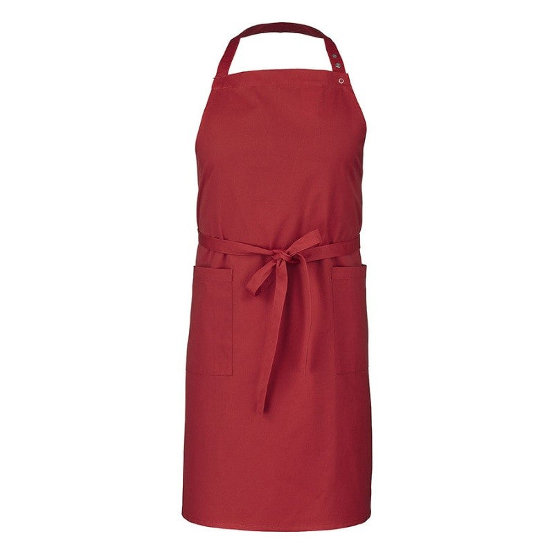 Galanga Red Bib Apron with 2 Pockets - LAFONT CUISINE