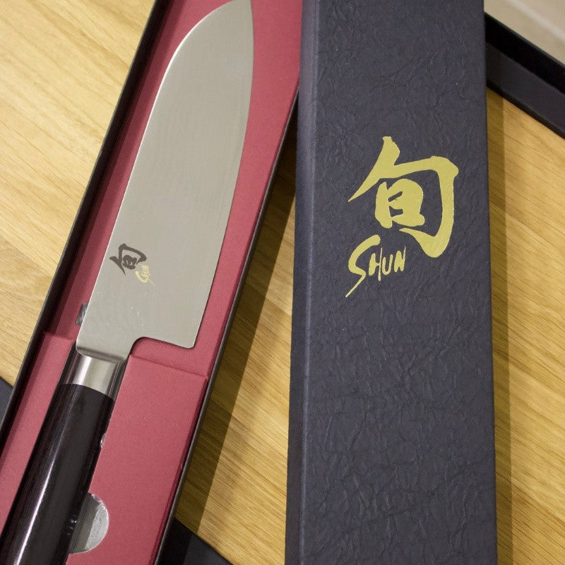 Japanese Santoku Knife with Damascus Blade by Kai - MANELLI