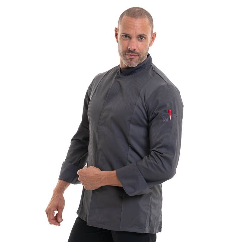 Long Sleeve Gray Cook Coat Siaka - Robur