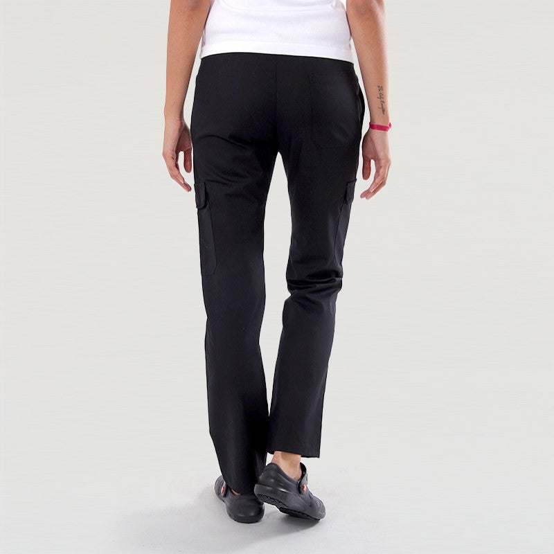 Manelli black women's kitchen pants with side pockets