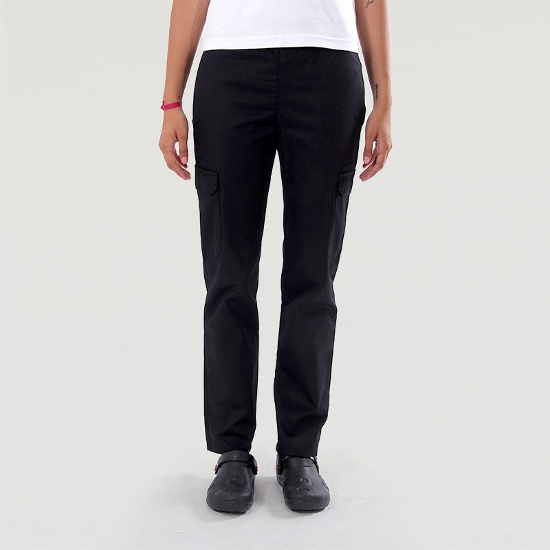 Manelli black women's kitchen pants with side pockets