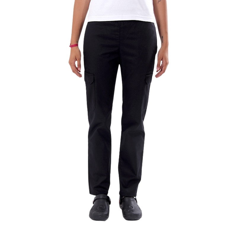 Manelli black women's kitchen pants with side pockets