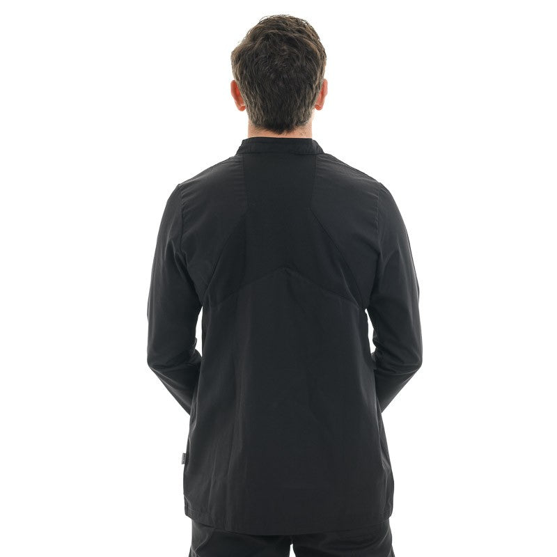 Men's Black Double-collar Kitchen Coat Lemongrass- LAFONT