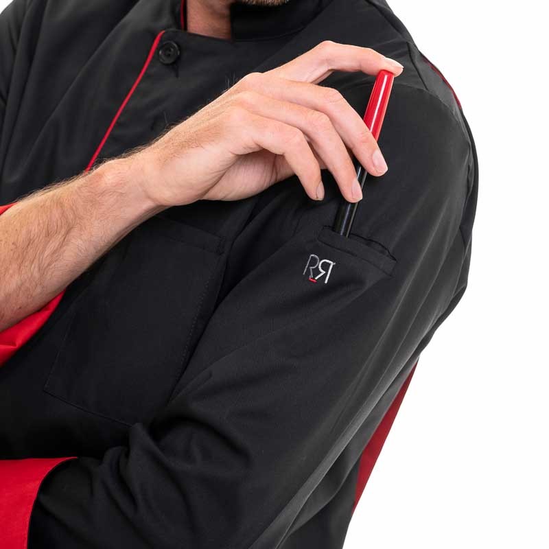 Men's Black Long Sleeve Chef's Coat BOKO- ROBUR