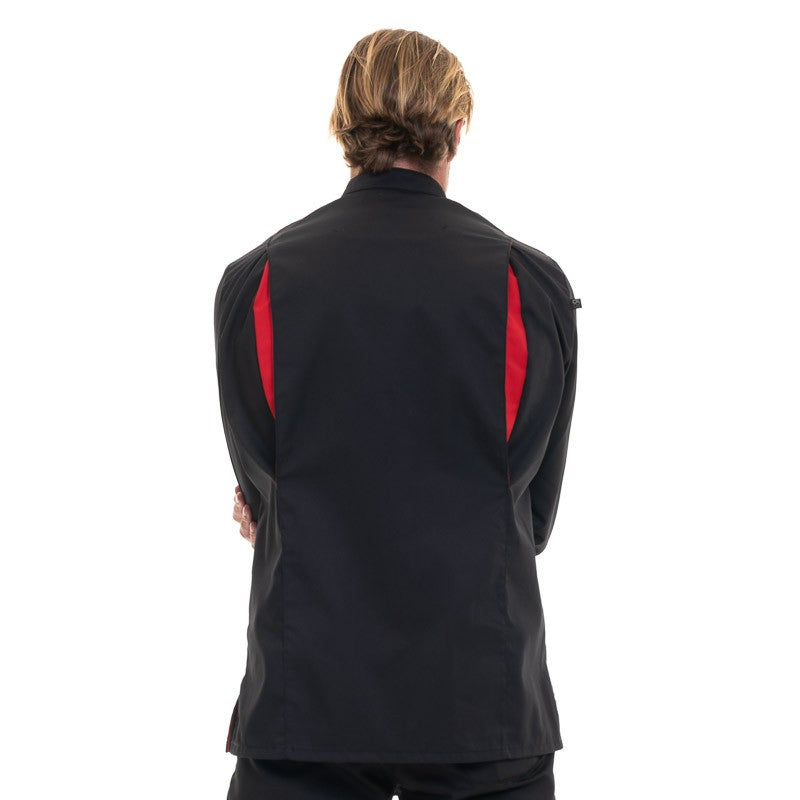 Men's Black Long Sleeve Chef's Coat BOKO- ROBUR