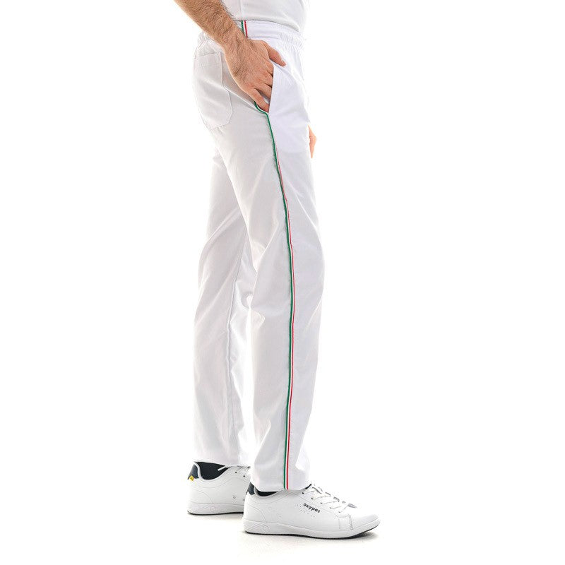 Men's Kitchen Trousers White Napoli - MANELLI