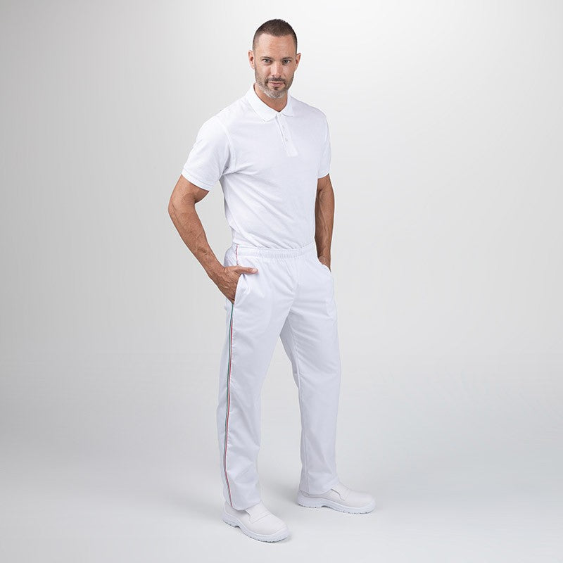 Men's Kitchen Trousers White Napoli - MANELLI