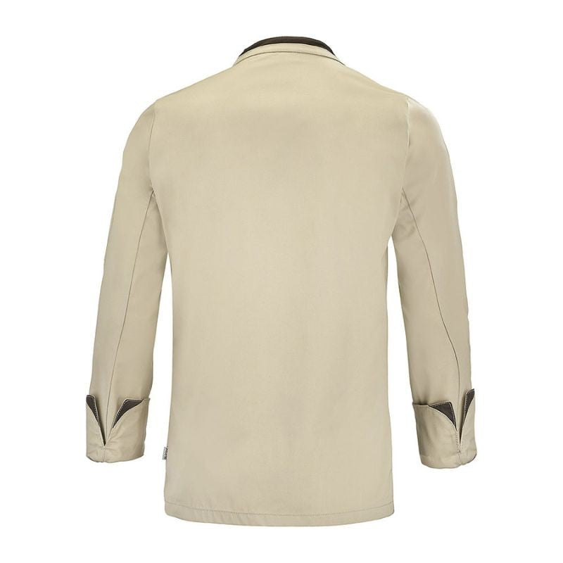 Men's Long Sleeve Beige Kitchen Coat Mint - LAFONT