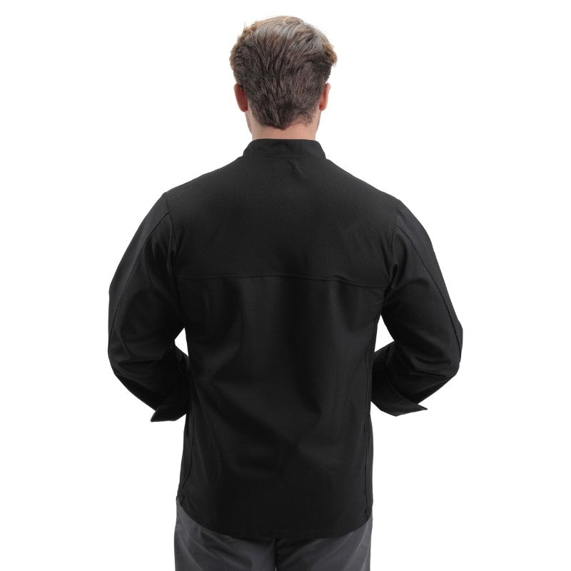 Men's Long Sleeve Black Chef Coat Nevada - MANELLI