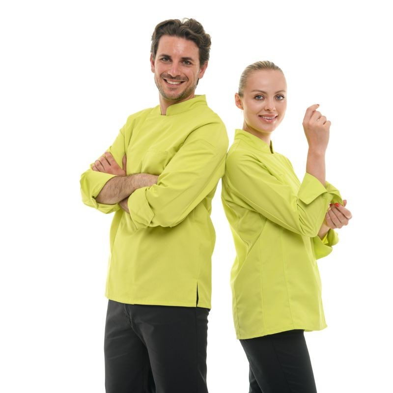 Men's Long Sleeve Lime Chef Coat Texas - MANELLI